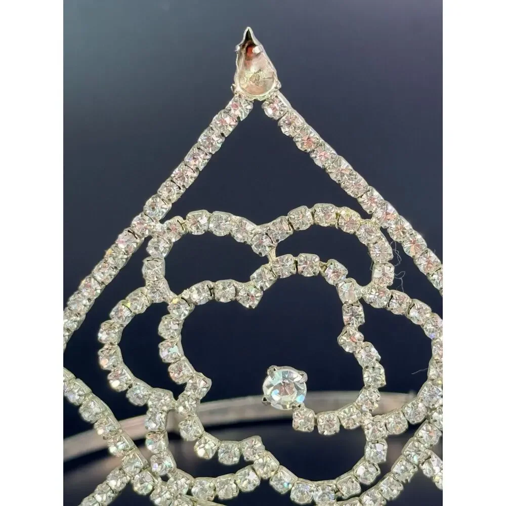 Vintage Mid Century Rhinestone Tiara Crown Pageants Weddings Collectors